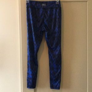 Everlast workout leggings blue and black print